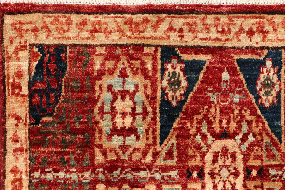 Orange Red Mamluk 2' 6 x 9' 4 - No. 53348 - ALRUG Rug Store