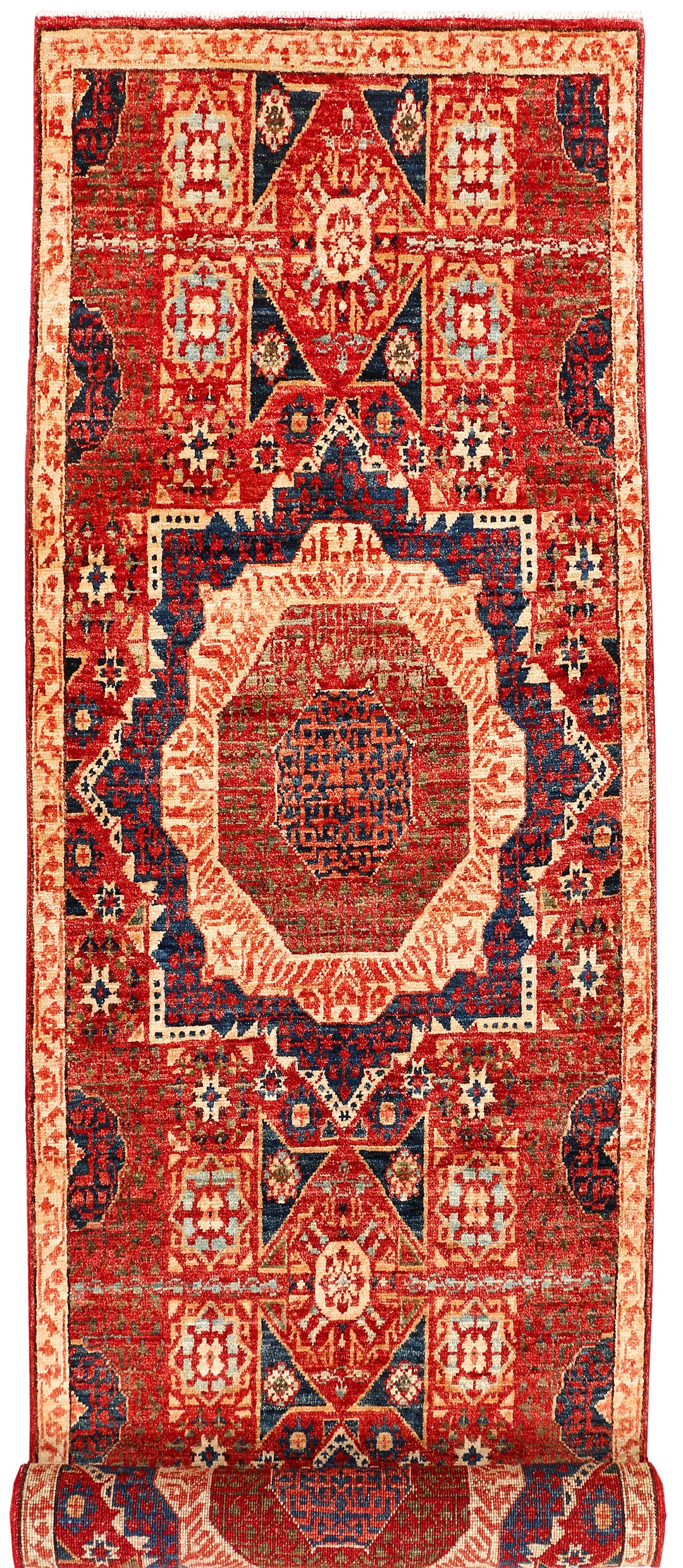 Orange Red Mamluk 2' 6 x 9' 4 - No. 53348 - ALRUG Rug Store
