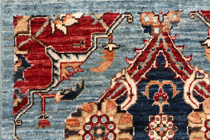 Light Steel Blue Oushak 2' 5 x 12' 8 - No. 53358 - ALRUG Rug Store