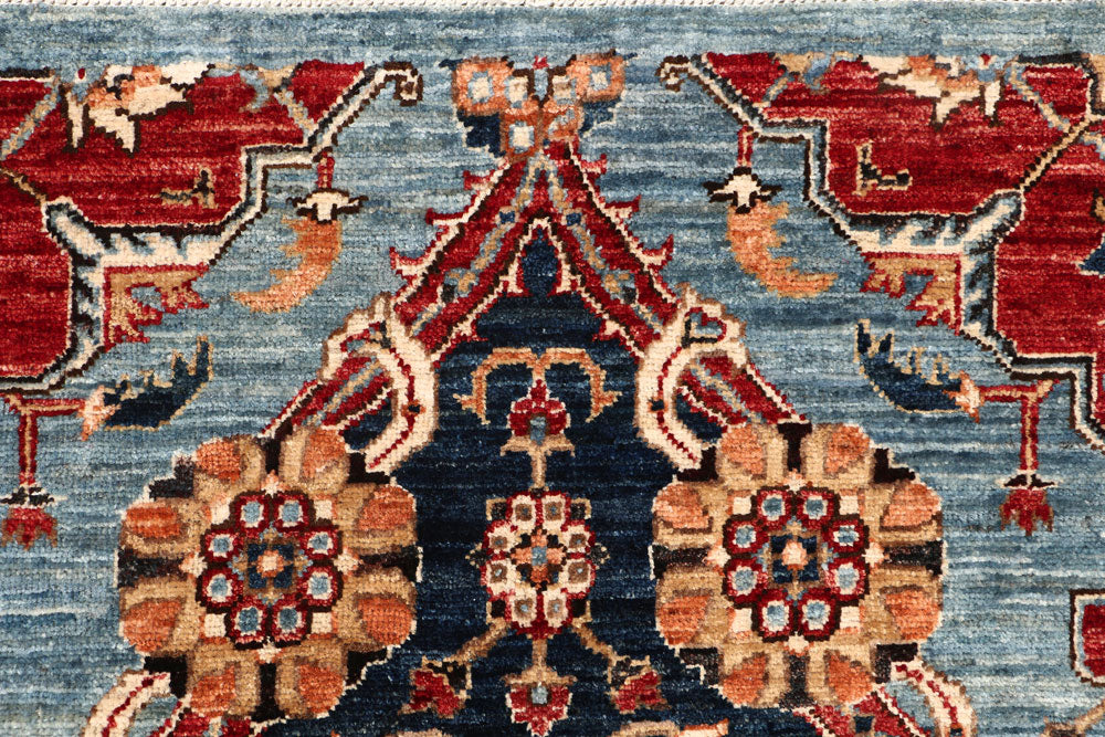 Light Steel Blue Oushak 2' 5 x 12' 8 - No. 53358 - ALRUG Rug Store