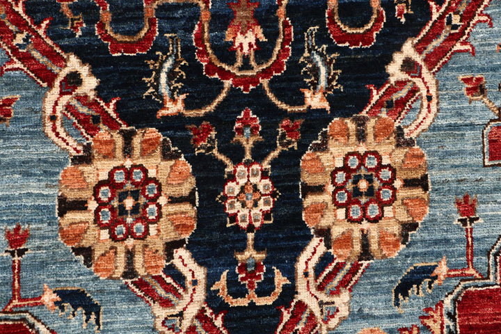 Light Steel Blue Oushak 2' 5 x 12' 8 - No. 53358 - ALRUG Rug Store