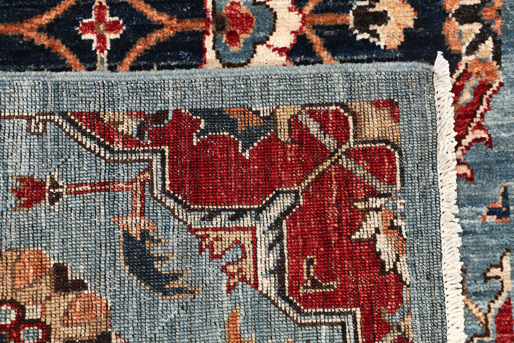 Light Steel Blue Oushak 2' 5 x 12' 8 - No. 53358 - ALRUG Rug Store