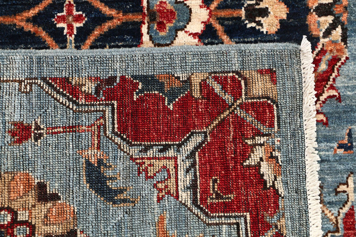 Light Steel Blue Oushak 2' 5 x 12' 8 - No. 53358 - ALRUG Rug Store