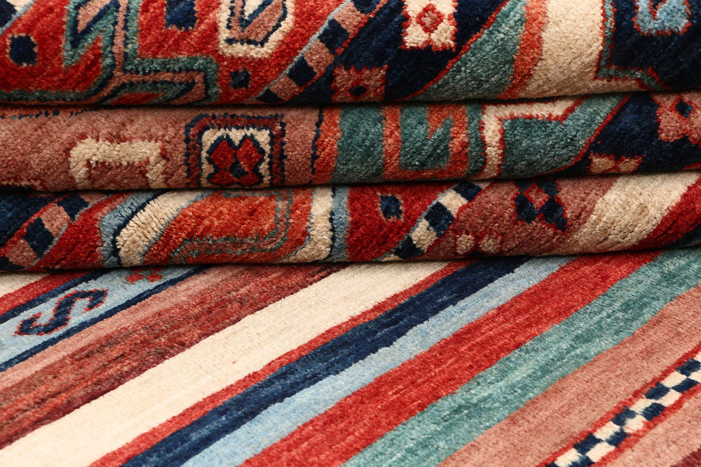 Multi Colored Kazak 5' 7 x 7' 10 - No. 53445 - ALRUG Rug Store