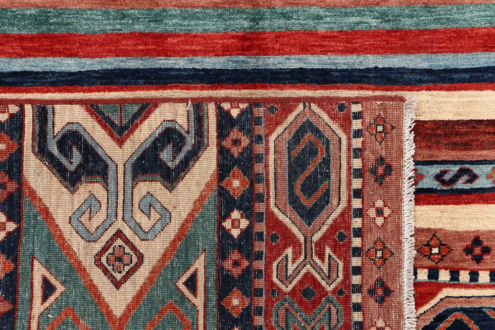 Multi Colored Kazak 5' 7 x 7' 10 - No. 53445 - ALRUG Rug Store
