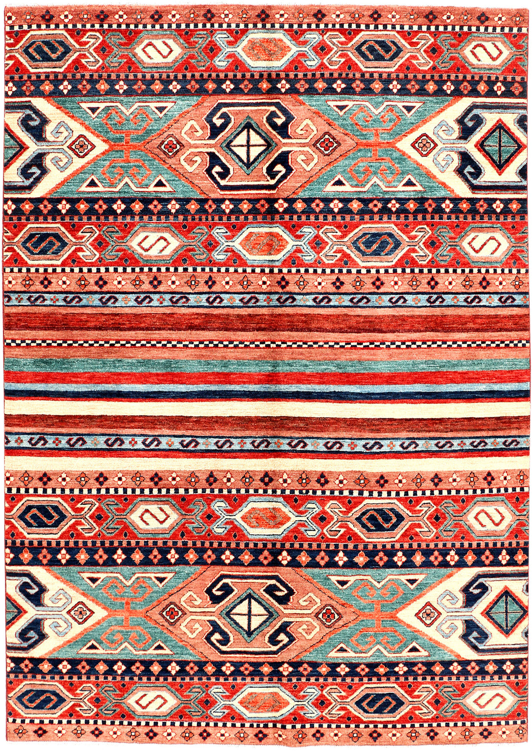 Multi Colored Kazak 5' 7 x 7' 10 - No. 53445 - ALRUG Rug Store