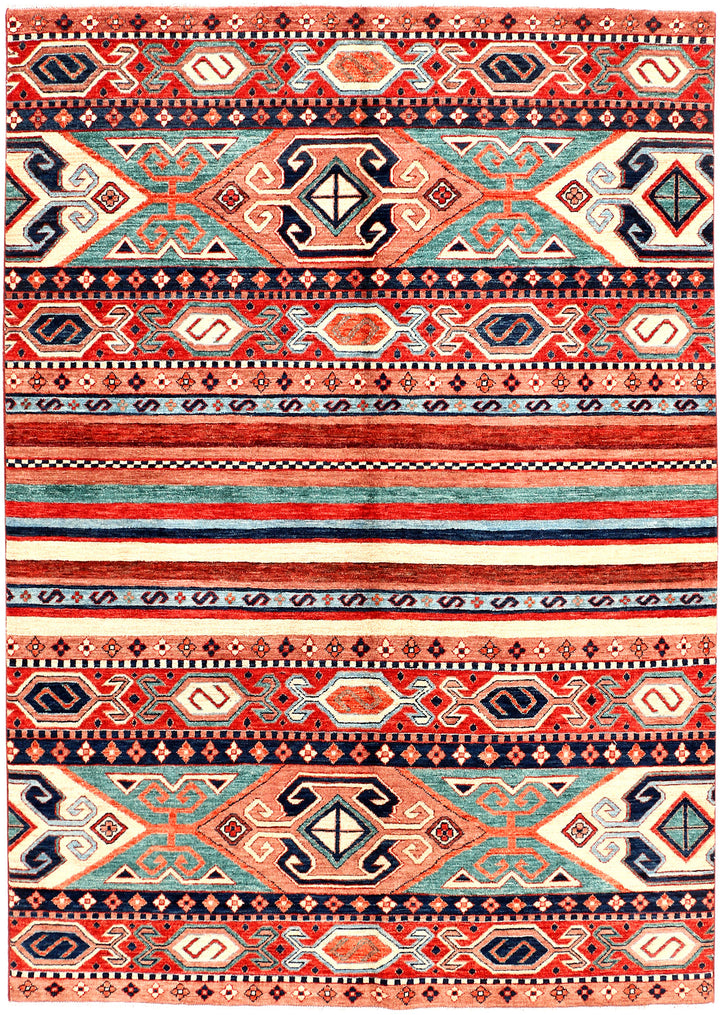 Multi Colored Kazak 5' 7 x 7' 10 - No. 53445 - ALRUG Rug Store