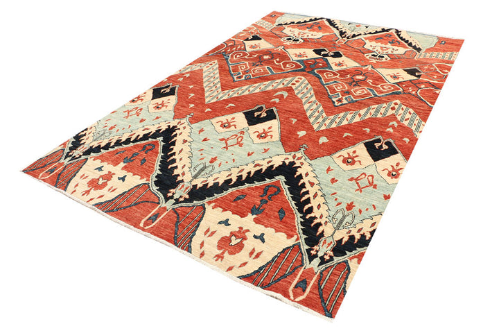 Tomato Oushak 6' x 9' 4 - No. 53446 - ALRUG Rug Store