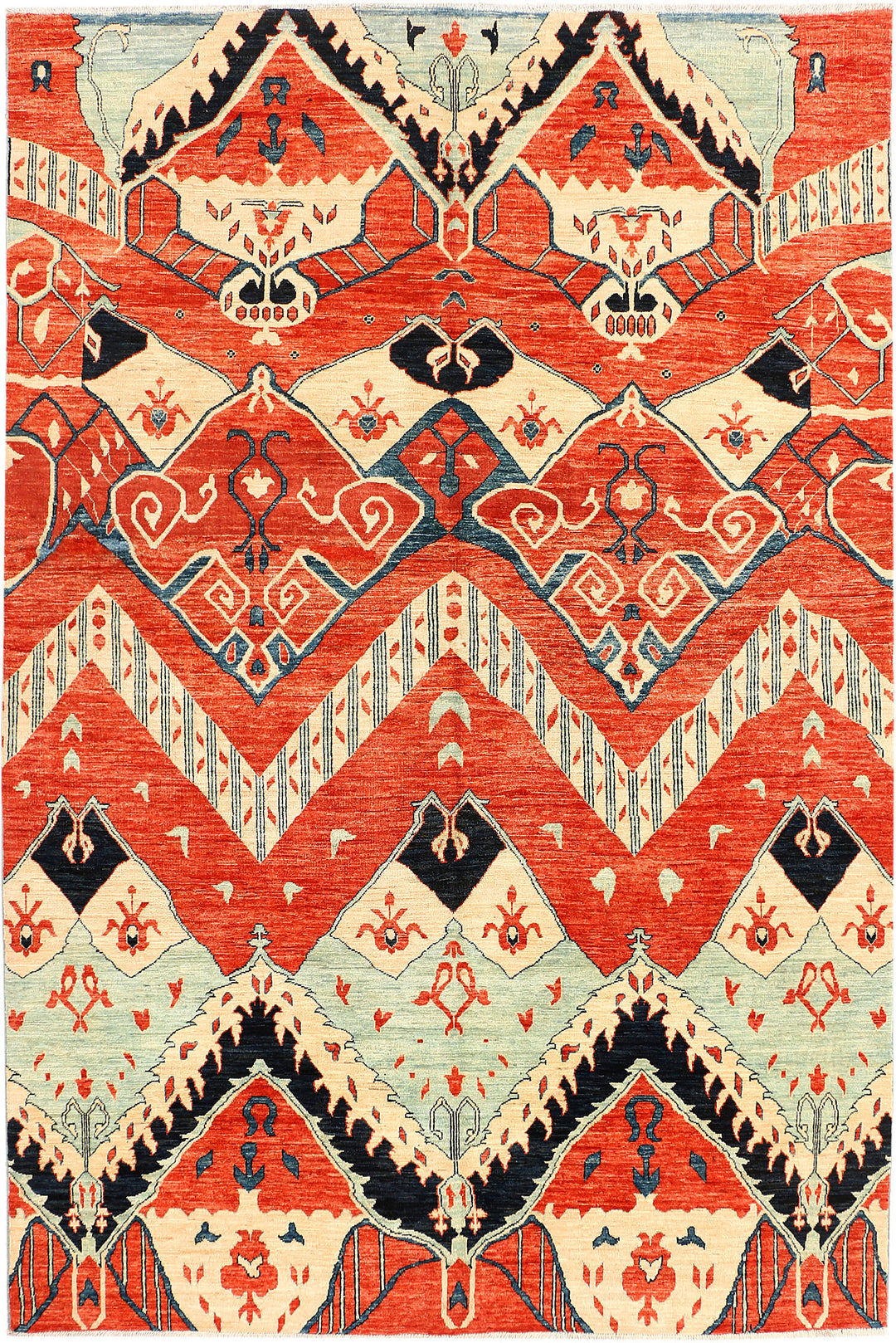 Tomato Oushak 6' x 9' 4 - No. 53446 - ALRUG Rug Store