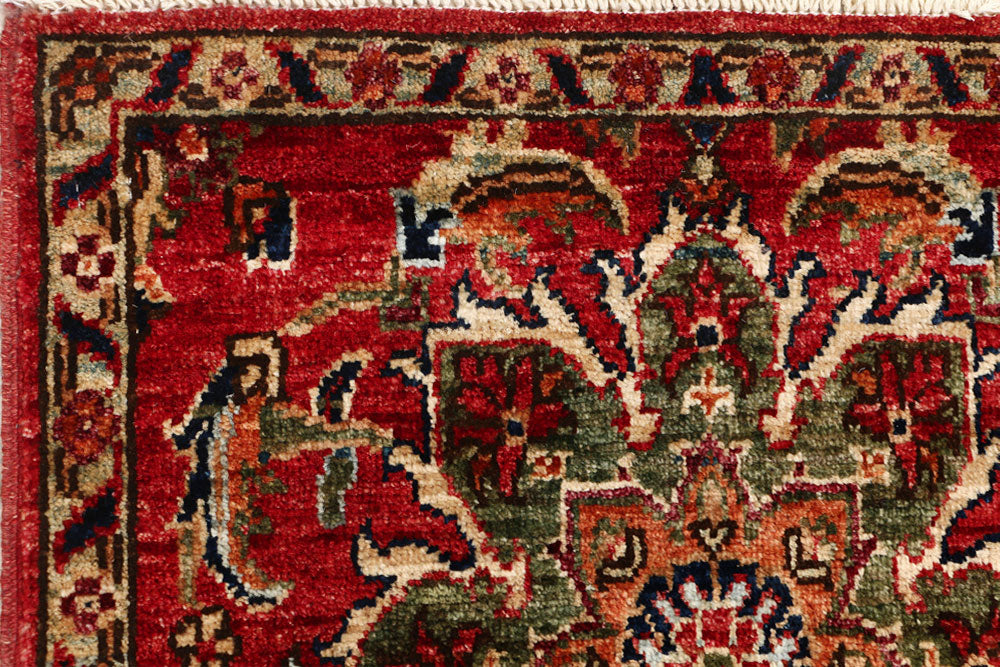 Orange Red Oushak 2' x 5' 2 - No. 53551 - ALRUG Rug Store
