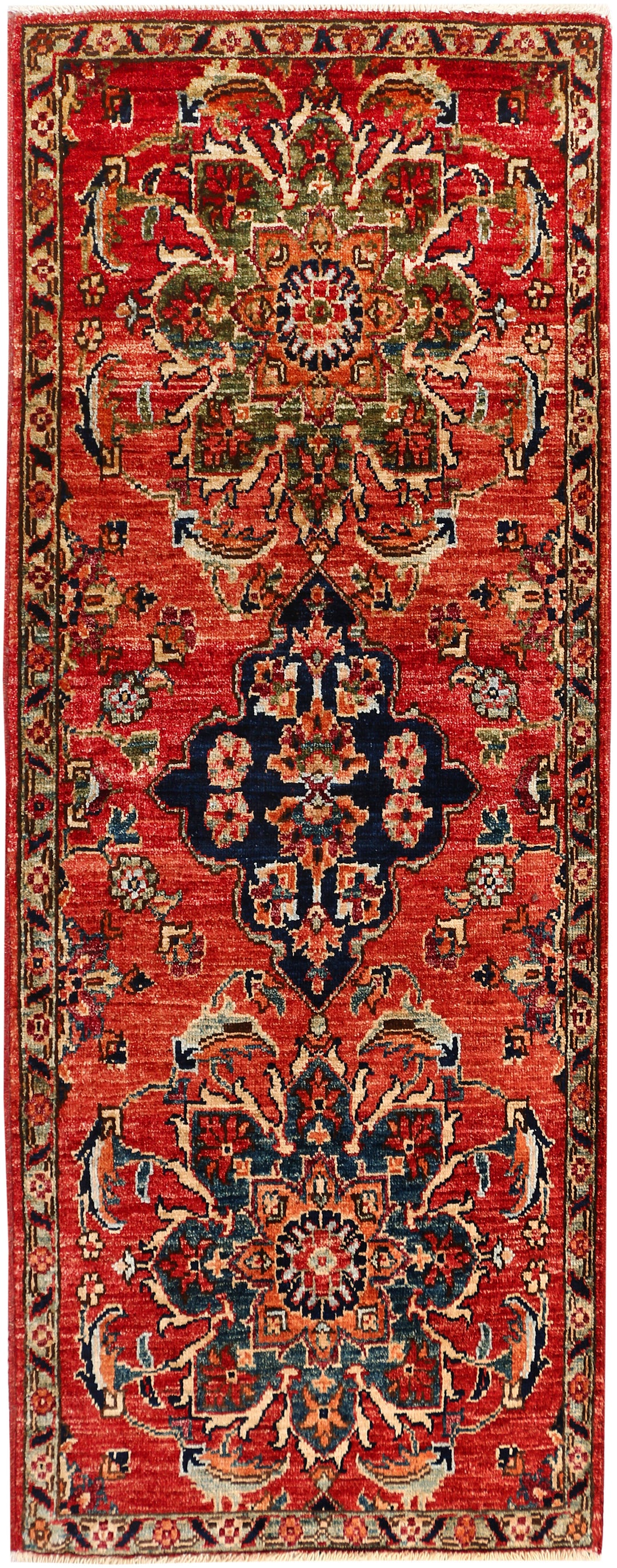 Orange Red Oushak 2' x 5' 2 - No. 53551 - ALRUG Rug Store