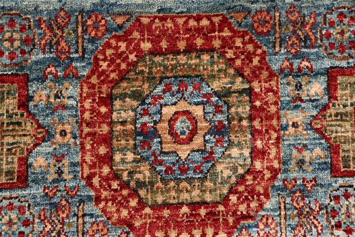 Sky Blue Mamluk 2' x 5' 1 - No. 53592 - ALRUG Rug Store