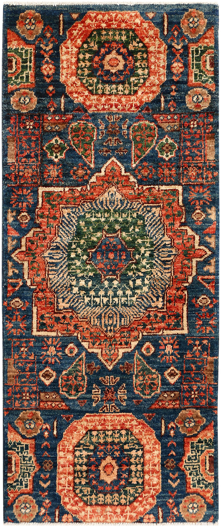 Steel Blue Mamluk 1' 10 x 4' 6 - No. 53595 - ALRUG Rug Store