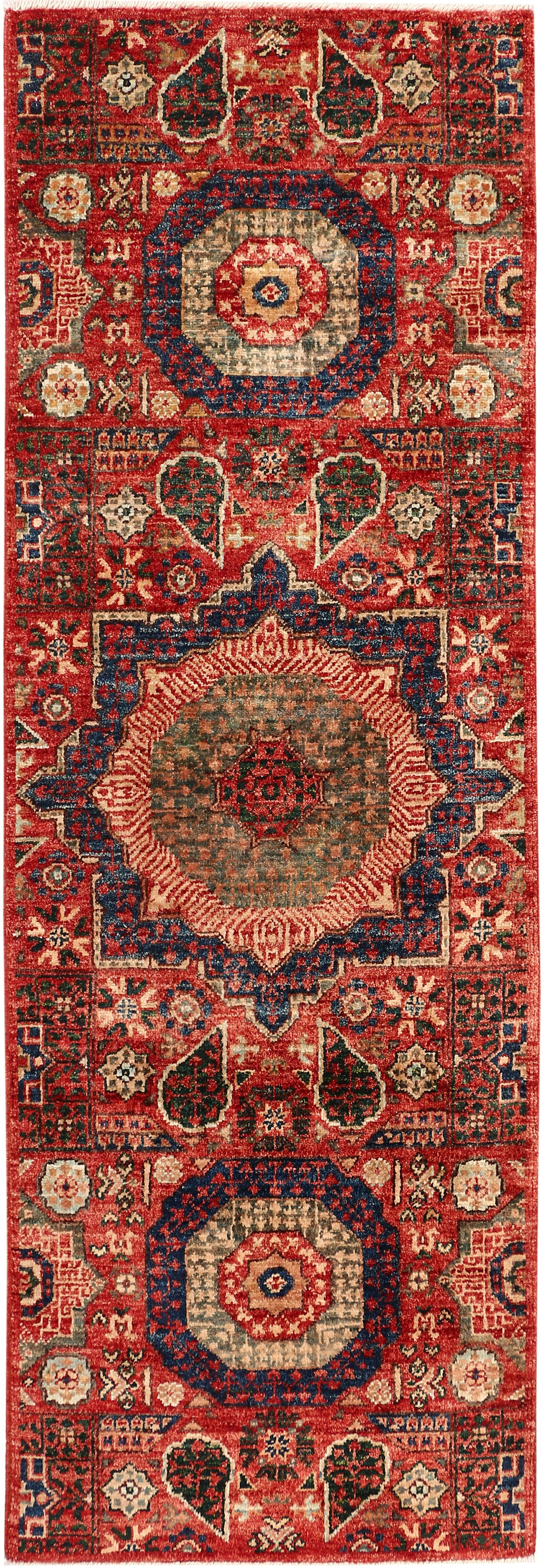 Firebrick Mamluk 2' x 6' 1 - No. 53610 - ALRUG Rug Store