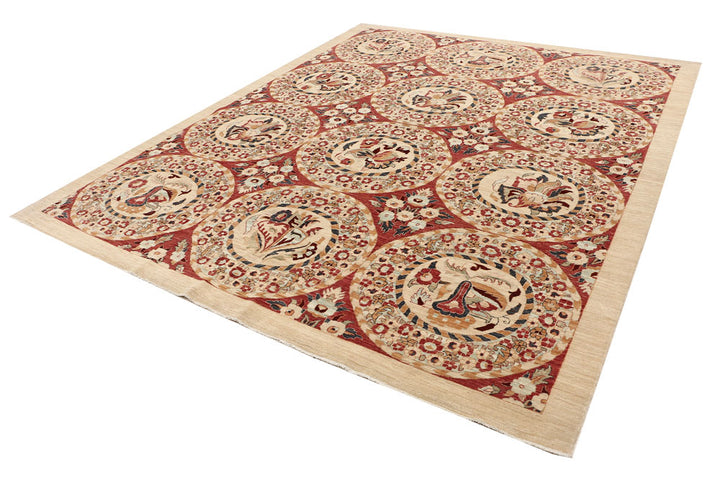 Tan Ikat 8' x 9' 10 - No. 53681 - ALRUG Rug Store
