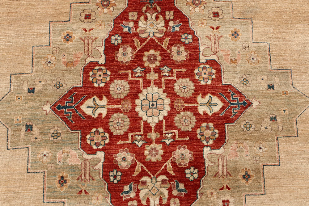 Wheat Ziegler 6' 11 x 13' 9 - No. 53684 - ALRUG Rug Store
