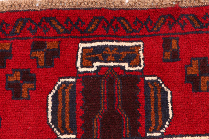 Firebrick Baluchi 2' 6 x 8' 11 - No. 53846 - ALRUG Rug Store