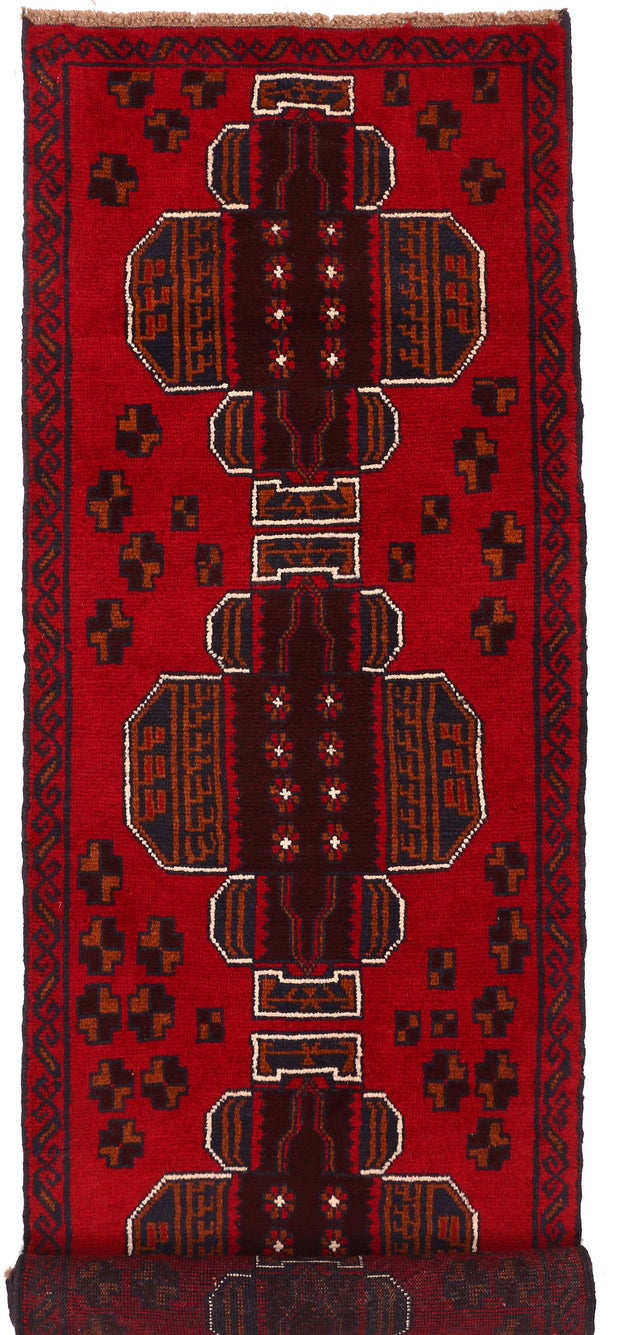 Firebrick Baluchi 2' 6 x 8' 11 - No. 53846 - ALRUG Rug Store