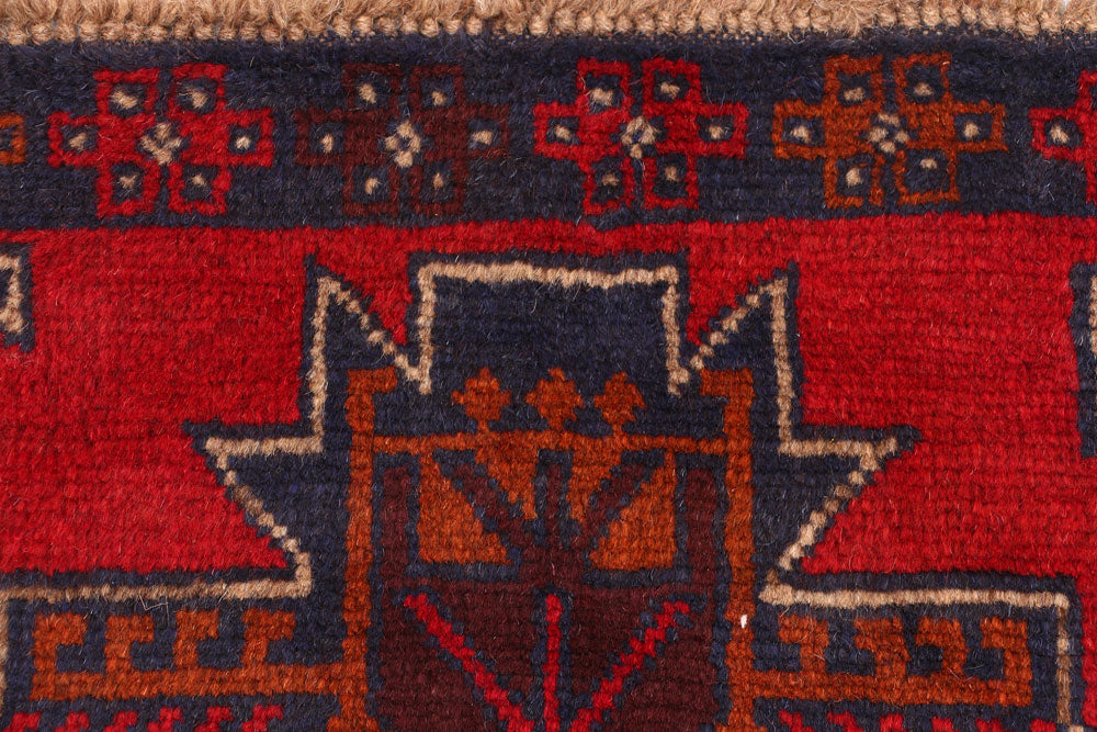 Firebrick Baluchi 2' 6 x 9' 10 - No. 53847 - ALRUG Rug Store