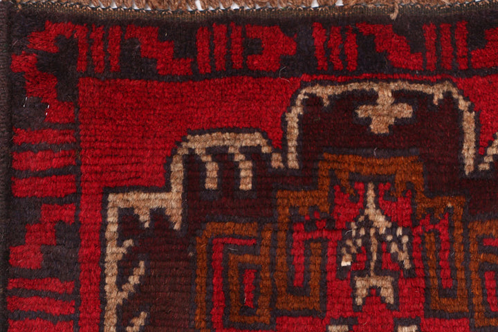 Firebrick Baluchi 2' 4 x 9' 9 - No. 53848 - ALRUG Rug Store