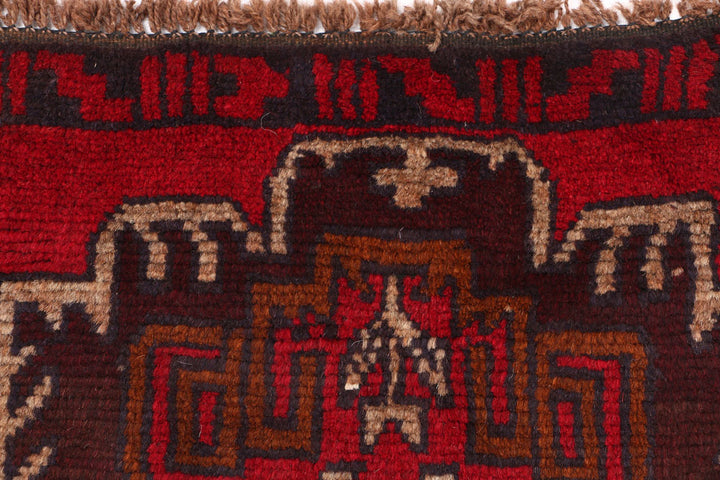 Firebrick Baluchi 2' 4 x 9' 9 - No. 53848 - ALRUG Rug Store