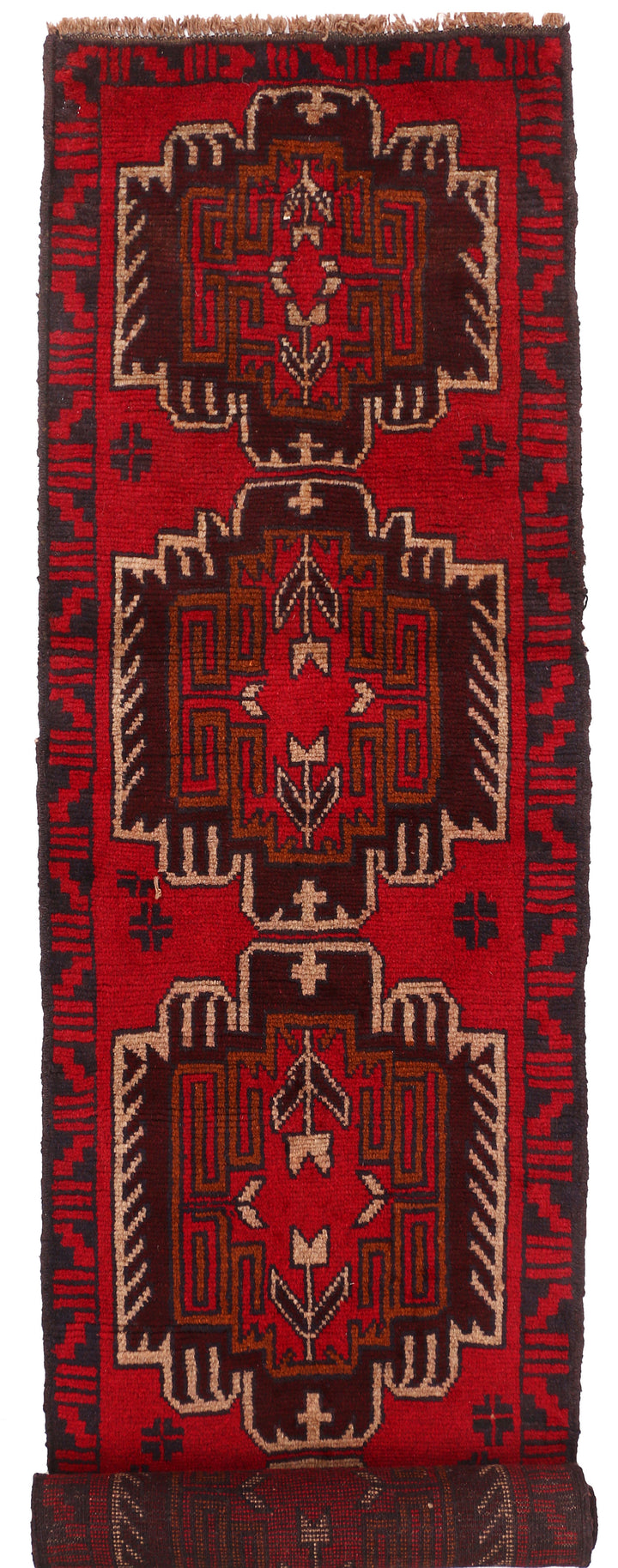 Firebrick Baluchi 2' 4 x 9' 9 - No. 53848 - ALRUG Rug Store