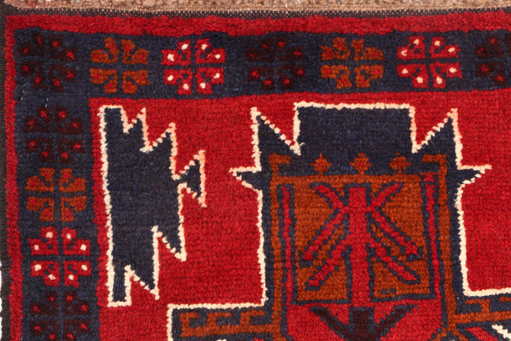 Firebrick Baluchi 2' 6 x 9' 3 - No. 53849 - ALRUG Rug Store