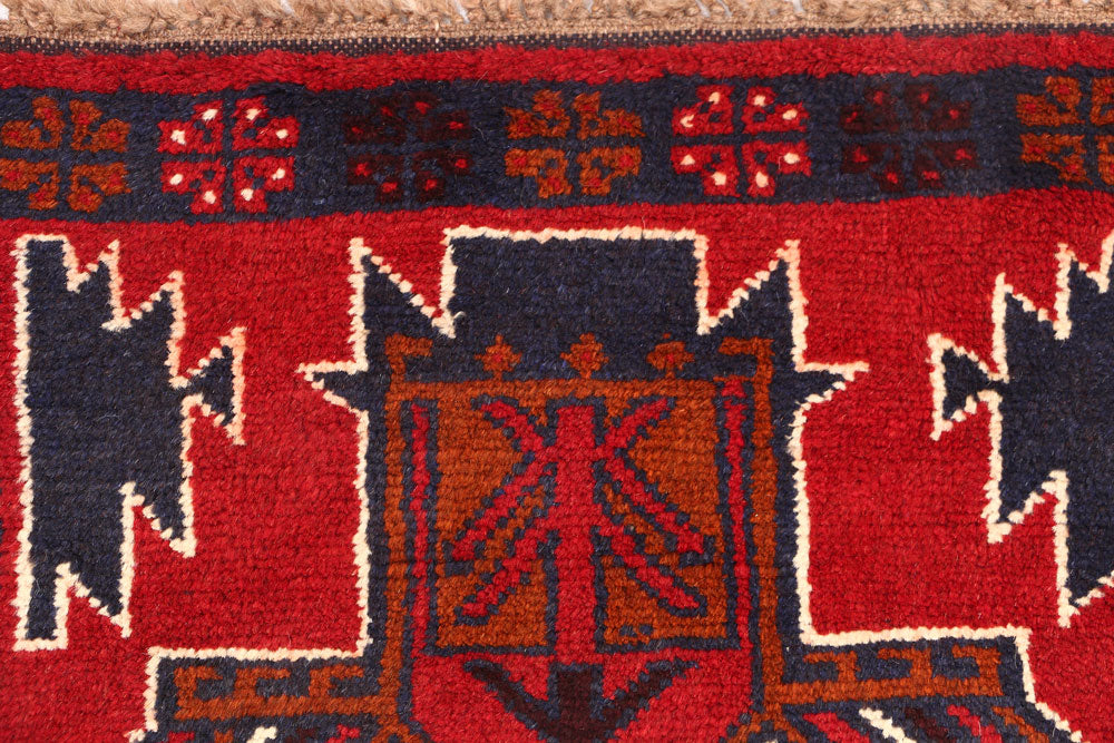 Firebrick Baluchi 2' 6 x 9' 3 - No. 53849 - ALRUG Rug Store