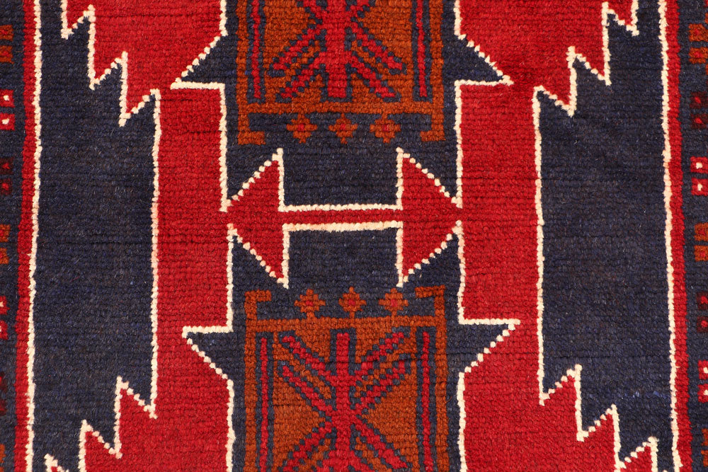 Firebrick Baluchi 2' 6 x 9' 3 - No. 53849 - ALRUG Rug Store