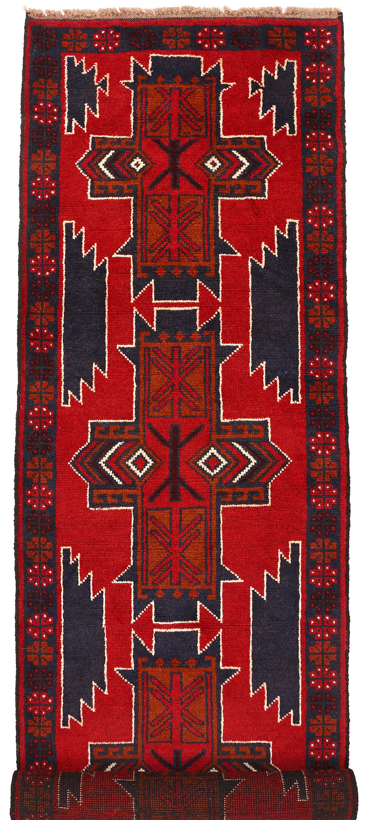 Firebrick Baluchi 2' 6 x 9' 3 - No. 53849 - ALRUG Rug Store