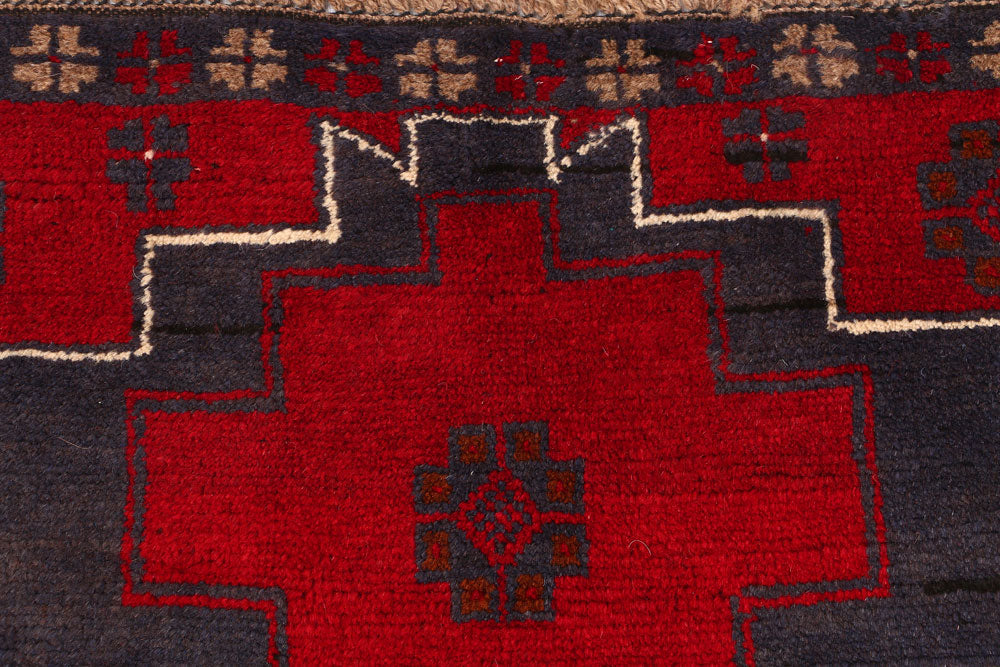 Firebrick Baluchi 2' 6 x 9' 1 - No. 53850 - ALRUG Rug Store