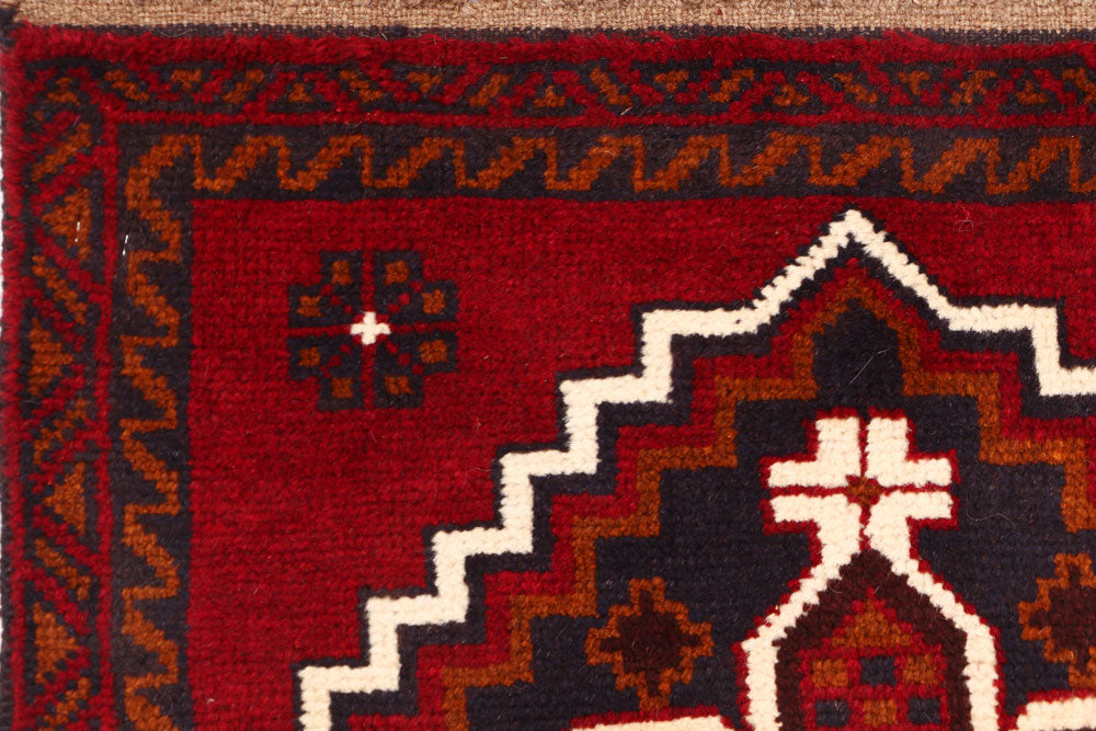 Dark Red Baluchi 2' 6 x 9' 10 - No. 53852 - ALRUG Rug Store