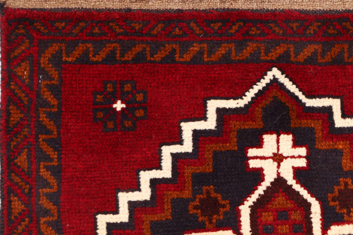 Dark Red Baluchi 2' 6 x 9' 10 - No. 53852 - ALRUG Rug Store