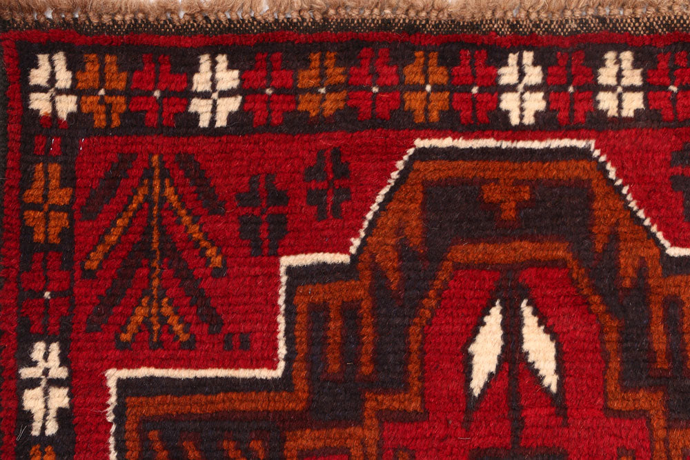 Dark Red Baluchi 2' 8 x 9' 5 - No. 53855 - ALRUG Rug Store