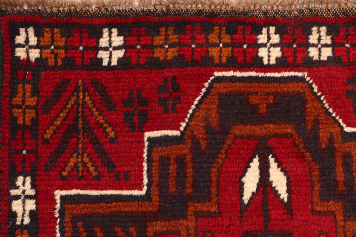 Dark Red Baluchi 2' 8 x 9' 5 - No. 53855 - ALRUG Rug Store