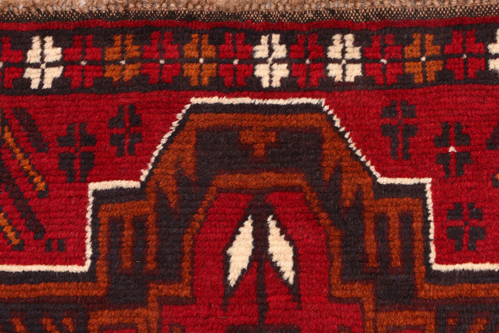 Dark Red Baluchi 2' 8 x 9' 5 - No. 53855 - ALRUG Rug Store