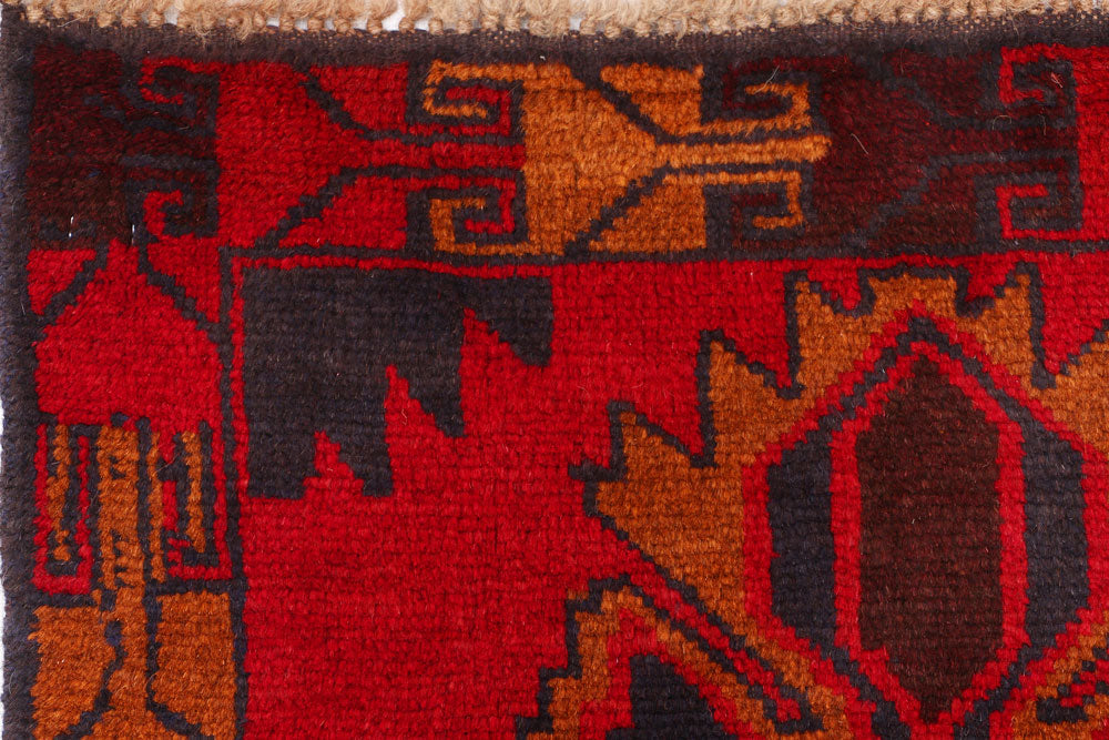 Red Baluchi 2' 6 x 9' 2 - No. 53856 - ALRUG Rug Store