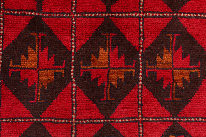 Red Baluchi 2' 4 x 9' 8 - No. 53859 - ALRUG Rug Store