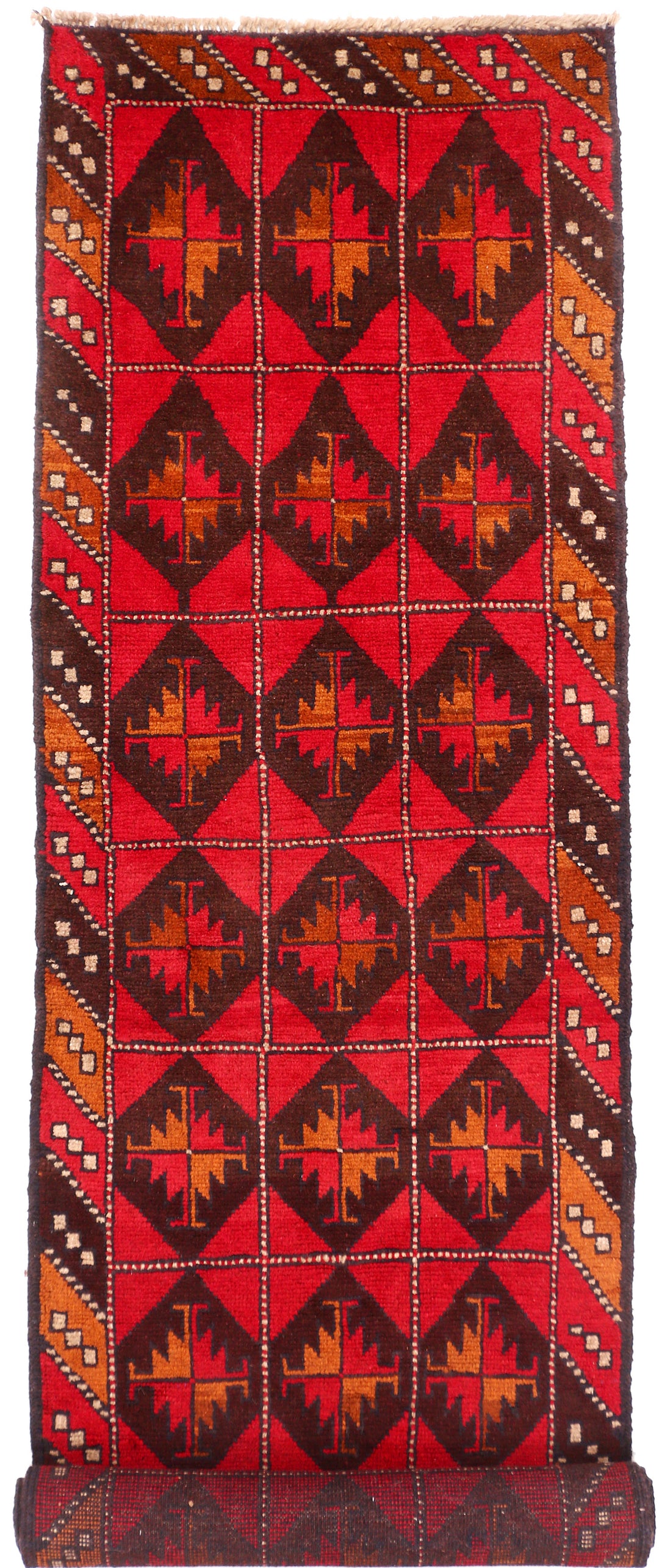 Red Baluchi 2' 4 x 9' 8 - No. 53859 - ALRUG Rug Store