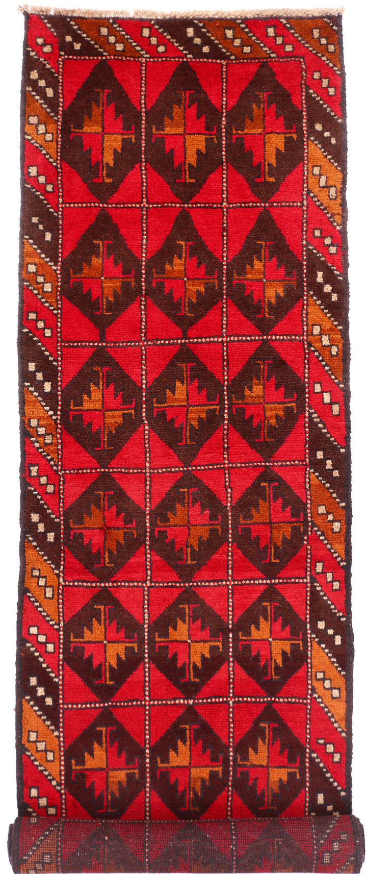 Red Baluchi 2' 4 x 9' 8 - No. 53859 - ALRUG Rug Store