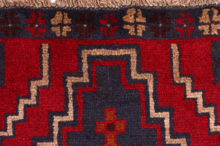 Firebrick Baluchi 2' 4 x 9' - No. 53860 - ALRUG Rug Store