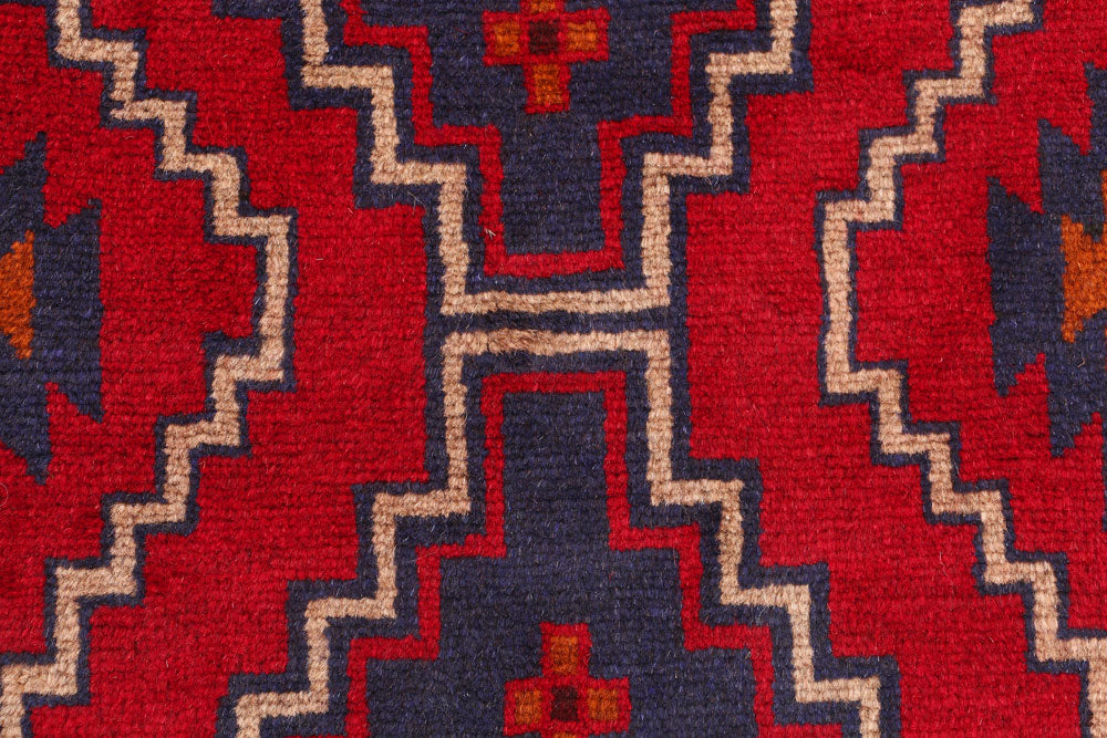 Firebrick Baluchi 2' 4 x 9' - No. 53860 - ALRUG Rug Store