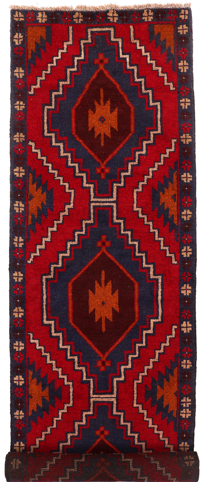 Firebrick Baluchi 2' 4 x 9' - No. 53860 - ALRUG Rug Store