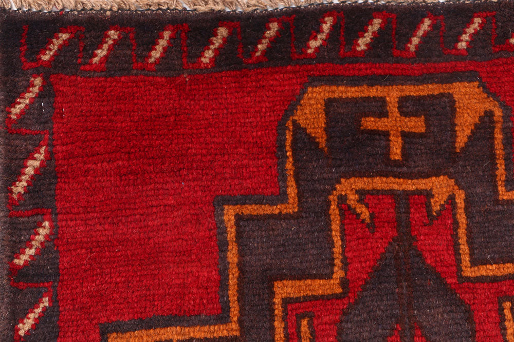 Firebrick Baluchi 2' 6 x 9' 7 - No. 53861 - ALRUG Rug Store