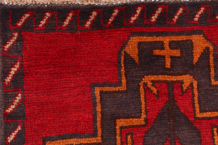 Firebrick Baluchi 2' 6 x 9' 7 - No. 53861 - ALRUG Rug Store