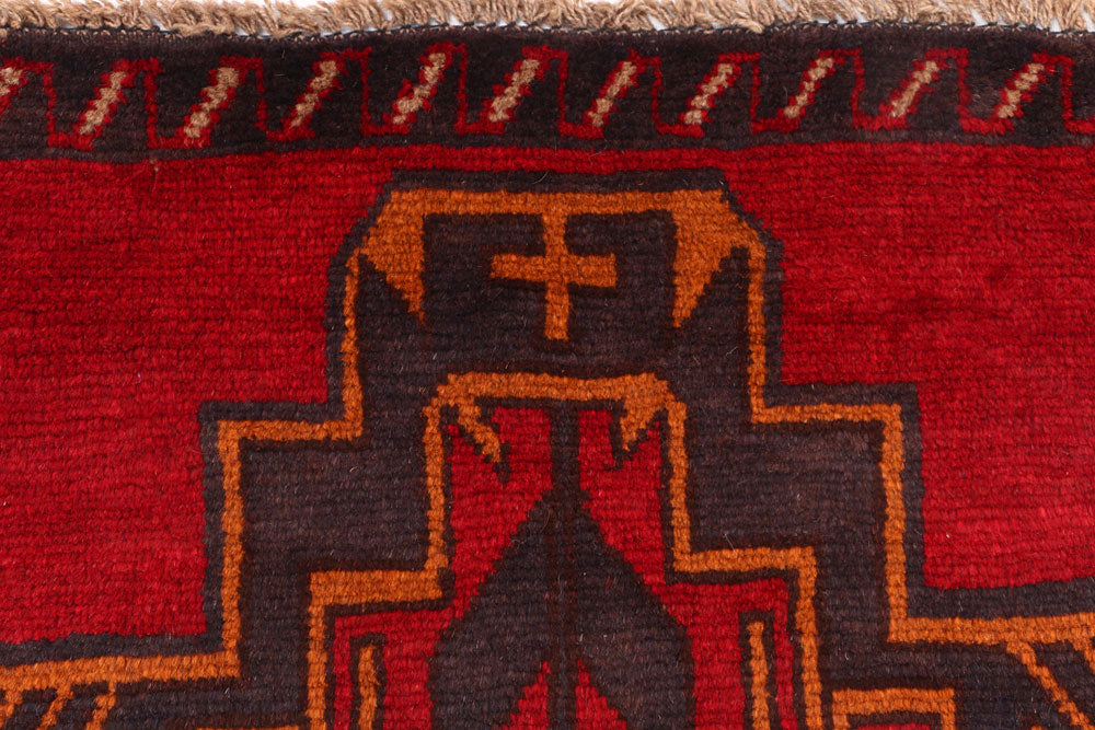 Firebrick Baluchi 2' 6 x 9' 7 - No. 53861 - ALRUG Rug Store