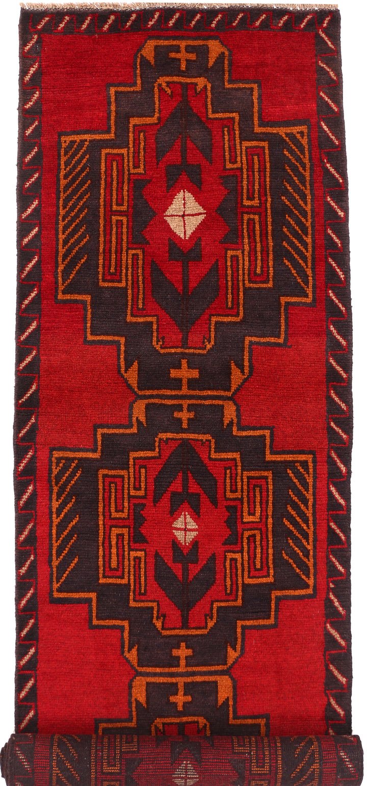 Firebrick Baluchi 2' 6 x 9' 7 - No. 53861 - ALRUG Rug Store
