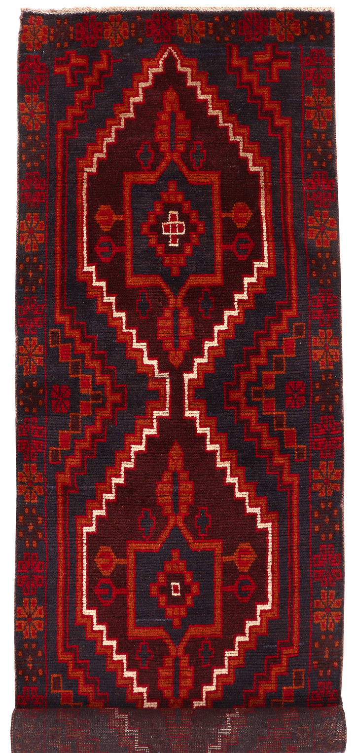 Midnight Blue Baluchi 2' 6 x 9' 5 - No. 53865 - ALRUG Rug Store