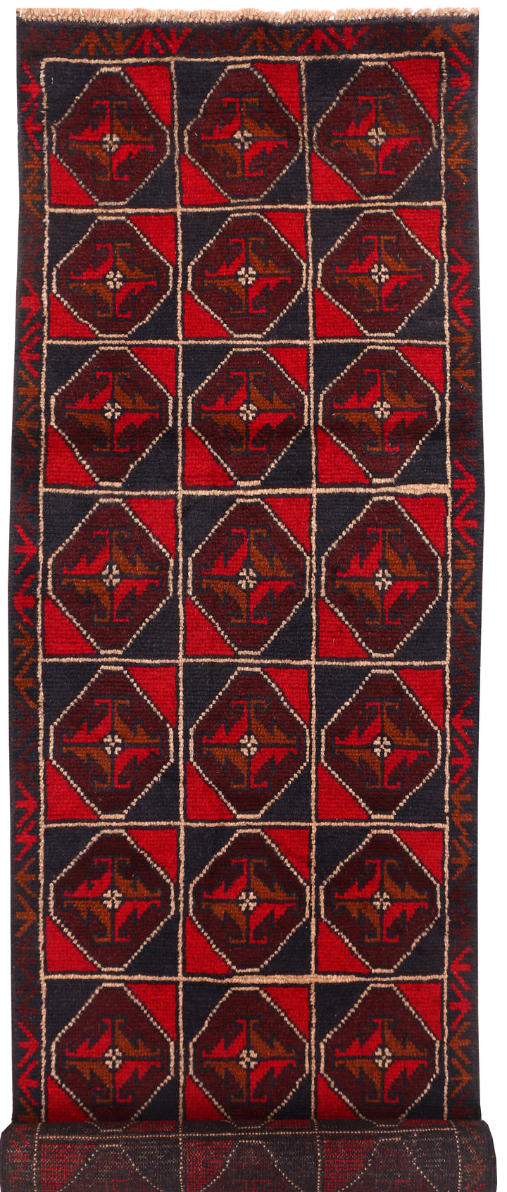 Midnight Blue Baluchi 2' 5 x 9' 7 - No. 53867 - ALRUG Rug Store