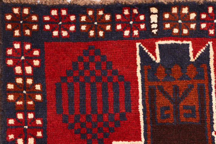 Firebrick Baluchi 2' 7 x 9' 4 - No. 53869 - ALRUG Rug Store